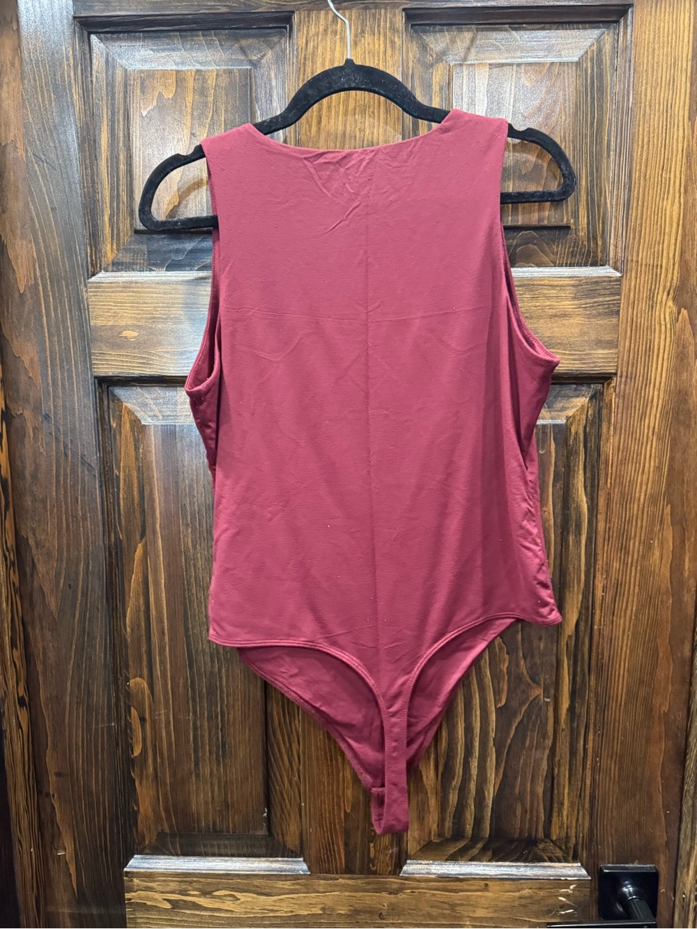 Ricki's Sleeveless Scoop Neck Bodysuit in Wine - Picture 2 of 3